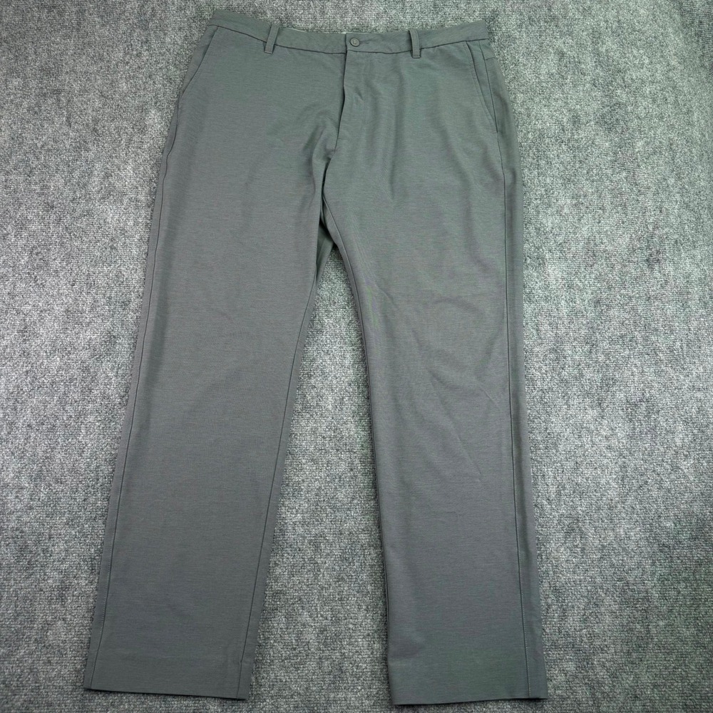 FJ FootJoy Pants Mens 38x30 Grey Performance Golf Stretch Poly Spandex‎